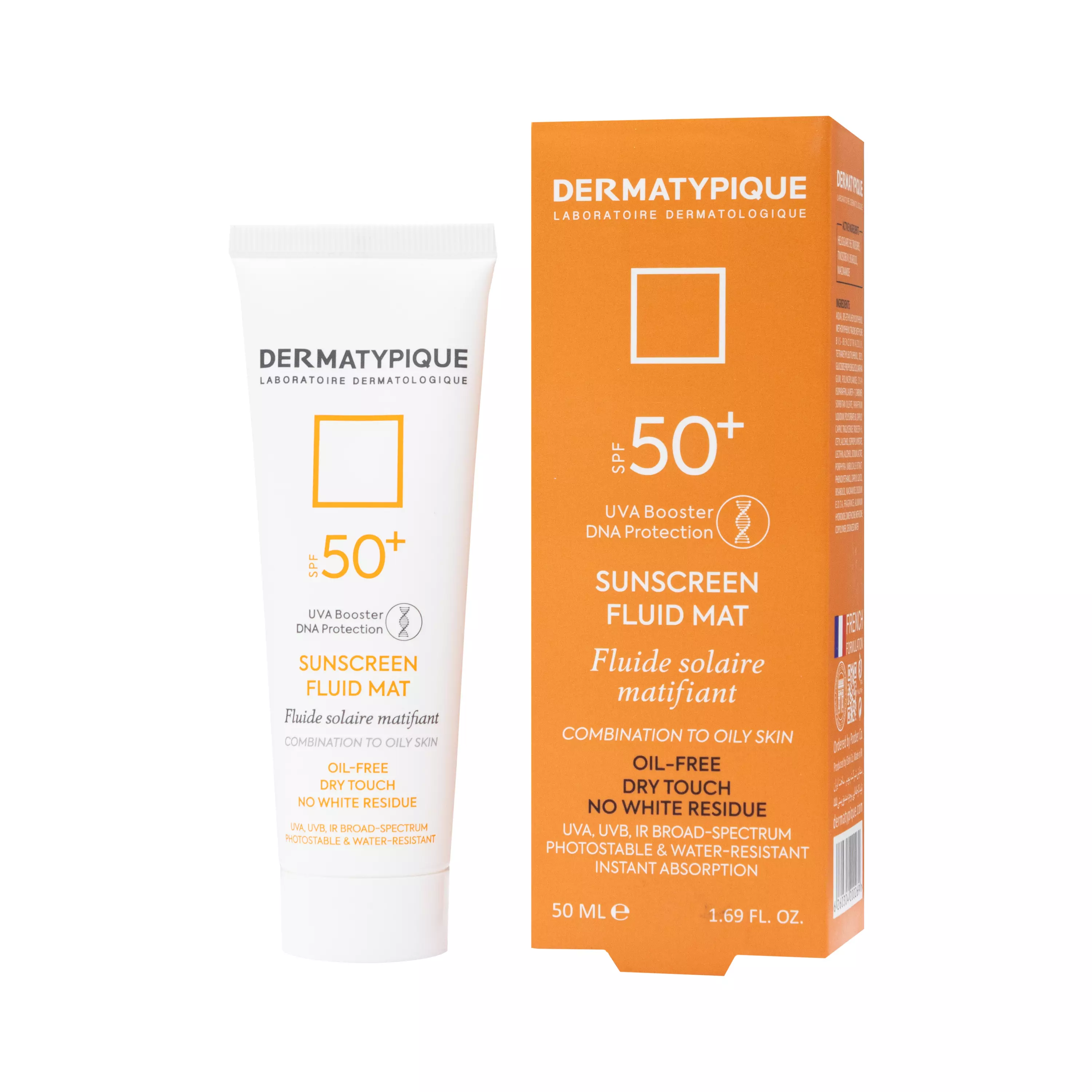 کرم ضد آفتاب بی‌رنگ پوست چرب +SPF50 درماتیپیک